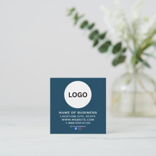 Tarjeta De Visita Cuadrada Código QR Social Moderno Digital con Logo Person
