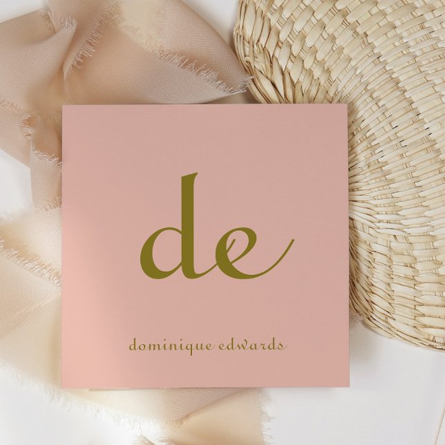 Tarjeta De Visita Cuadrada Códigos QR Elegante Moderno Cosméticos Pink Únicos (Subido por el creador)
