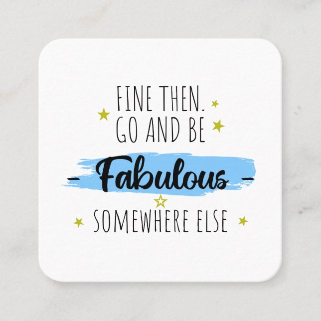 Tarjeta De Visita Cuadrada Colega se va, se va despedida (Anverso)