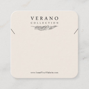 Tarjeta De Visita Cuadrada Collar de Verano
