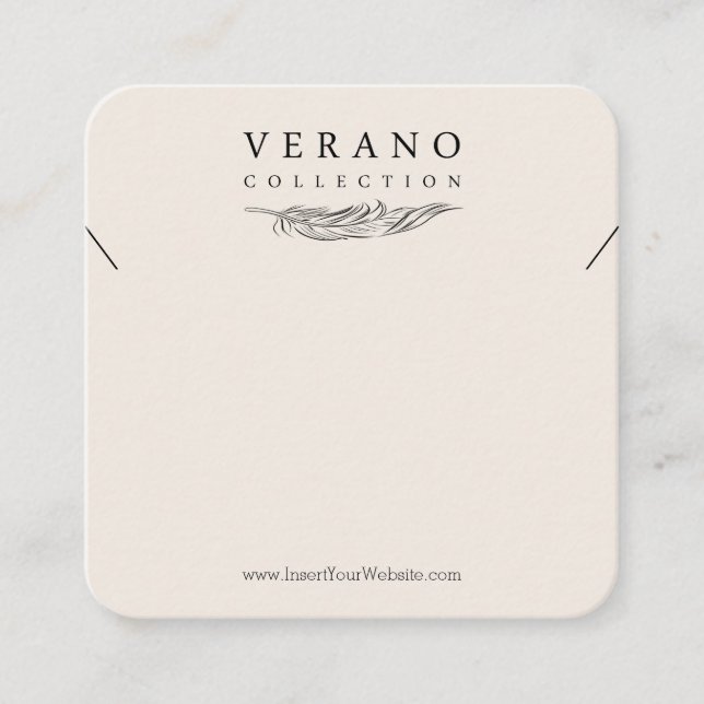 Tarjeta De Visita Cuadrada Collar de Verano (Anverso)