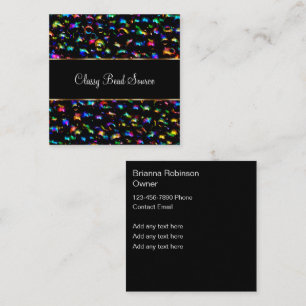 Tarjeta De Visita Cuadrada Collares De Joyas Clásicas Y Artesanía
