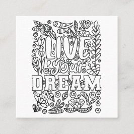 Tarjeta De Visita Cuadrada Coloca tu propio