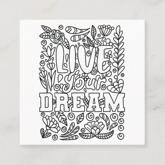 Tarjeta De Visita Cuadrada Coloca tu propio (Anverso)