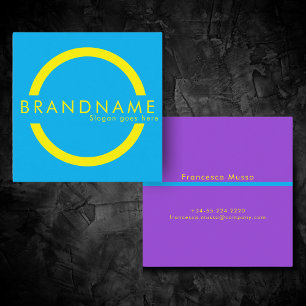 Tarjeta De Visita Cuadrada Color de contraste vibrante, moderno y audaz