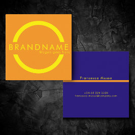 Tarjeta De Visita Cuadrada Color de contraste vibrante, moderno y audaz