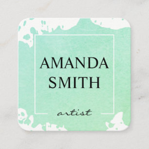 Tarjeta De Visita Cuadrada Color del agua