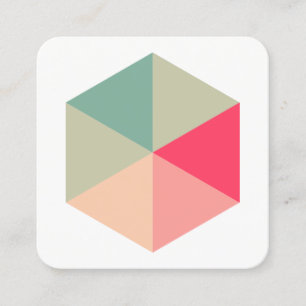 Tarjeta De Visita Cuadrada Color Hexagon 04