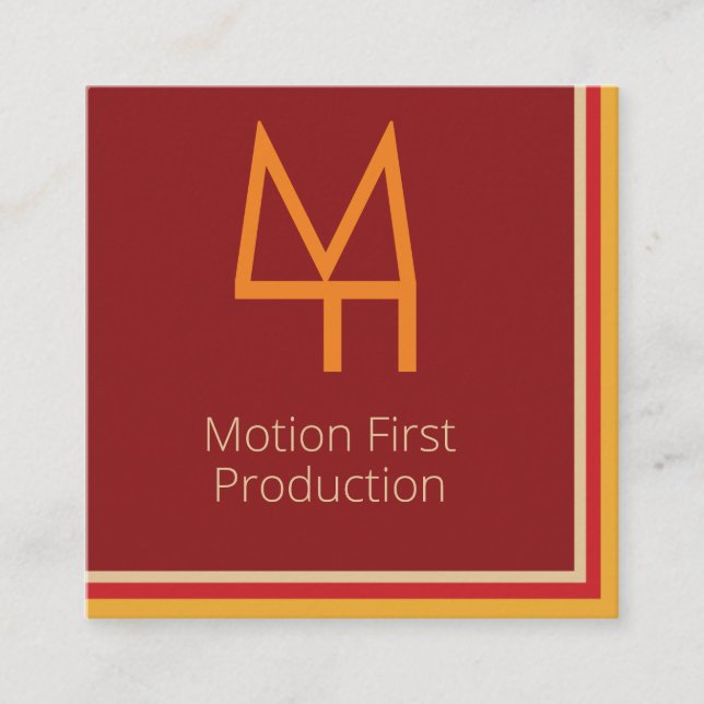 Tarjeta De Visita Cuadrada Colorida elegancia simple (Anverso)