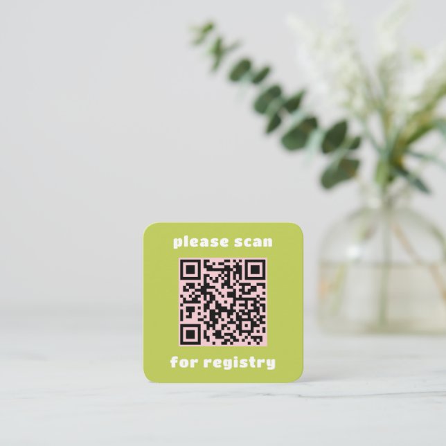 Tarjeta De Visita Cuadrada Colorido y divertido registro Insertar (Anverso de pie)