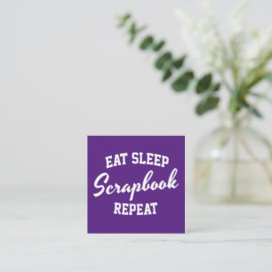 Tarjeta De Visita Cuadrada Comer Sleep Scrapbook Repetir Scrapbooking