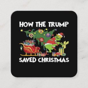 Tarjeta De Visita Cuadrada Cómo salvó Trump a los Navidades