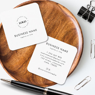 Tarjeta De Visita Cuadrada Compañía profesional del logotipo del Personalizad