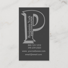 Tarjeta De Visita Cuadrada Componga tipo del manogram hermoso del fotógrafo