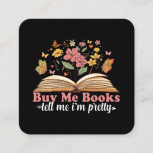 Tarjeta De Visita Cuadrada Cómprame libros y dime que me calle
