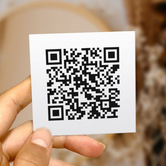 Tarjeta de visita cuadrada con código QR Minimalis (Subido por el creador)