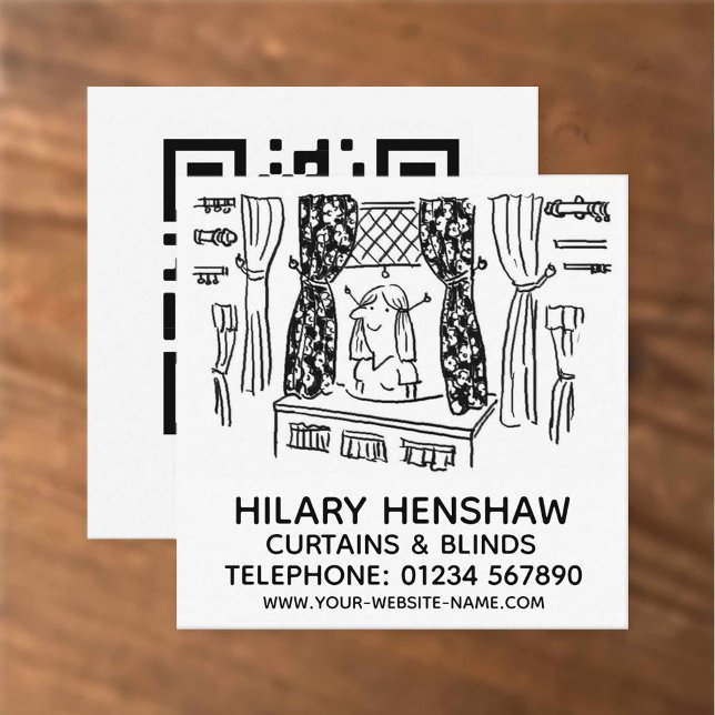 Tarjeta de visita cuadrada con cortinas y ciegas (Subido por el creador)