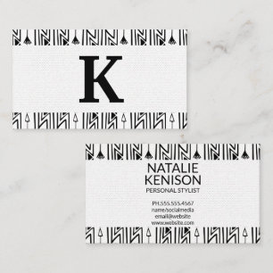 Tarjeta de visita cuadrada con el patrón Boho eleg