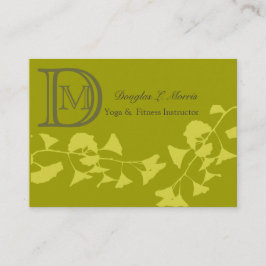 Tarjeta De Visita Cuadrada Con monograma profesional elegante de la yoga  