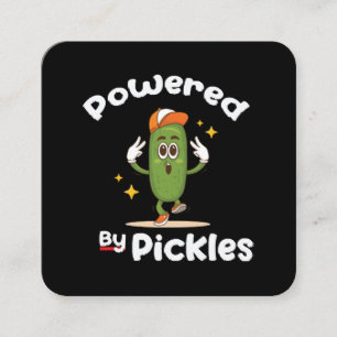 Tarjeta De Visita Cuadrada Con pepinillos de comida divertidos