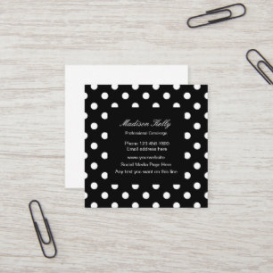 Tarjeta De Visita Cuadrada Concierge profesional de moda