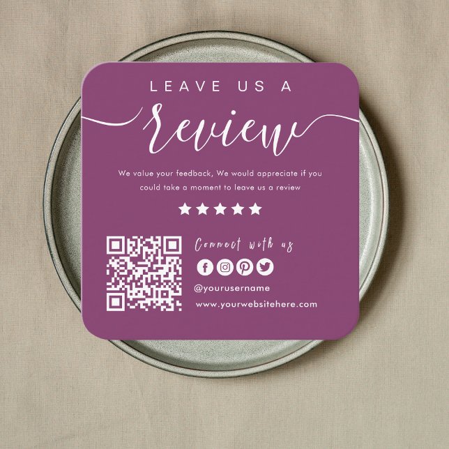 Tarjeta De Visita Cuadrada Conectarse Con El Código QR De Los Ee.Uu. | Dejarn (Subido por el creador)