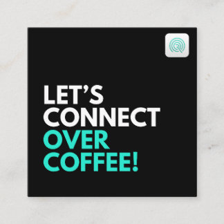 Tarjeta De Visita Cuadrada Conectemos tomando café