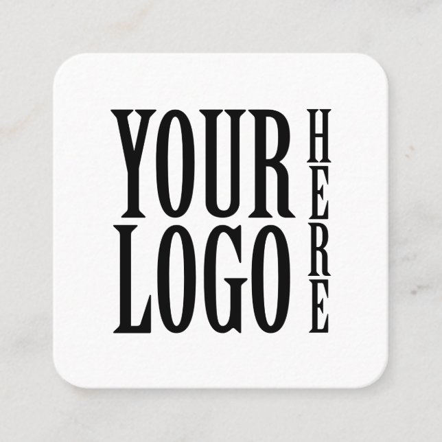 Tarjeta De Visita Cuadrada Connect with us Social Media QR Code White Square (Anverso)