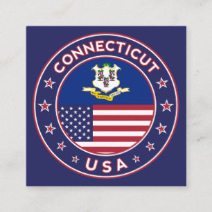 Tarjeta De Visita Cuadrada Connecticut
