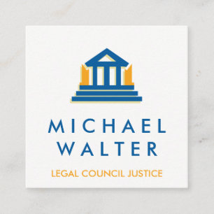 Tarjeta De Visita Cuadrada Consejo Jurídico   Fiscal