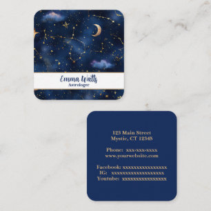 Tarjeta De Visita Cuadrada Constelaciones y estrellas