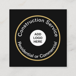 Tarjeta De Visita Cuadrada Construcción moderna intrépida