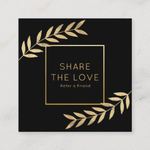 Tarjeta De Visita Cuadrada Consulte el salón de referencia de la hoja de Rel