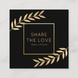 Tarjeta De Visita Cuadrada Consulte el salón de referencia de la hoja de Reli