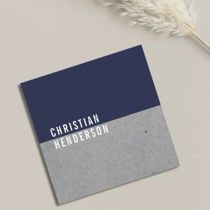 Tarjeta De Visita Cuadrada Consultor moderno elegante de gris azul