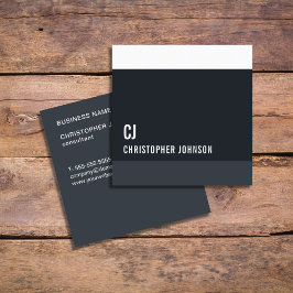 Tarjeta De Visita Cuadrada Consultor Monograma de Guay Fresh Blue Stripes Whi