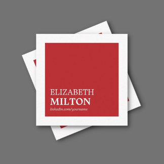 Tarjeta De Visita Cuadrada Consultor profesional simple y elegante de color r