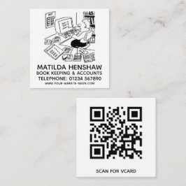 Tarjeta De Visita Cuadrada Contabilidad y Cuentas
