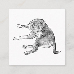 Tarjeta De Visita Cuadrada Contacto de cachorro amigable