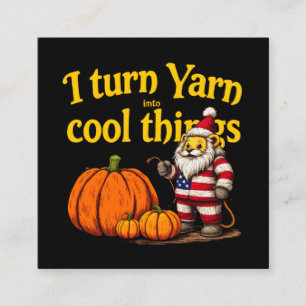 Tarjeta De Visita Cuadrada Convierto a Yarn en cosas de Guay