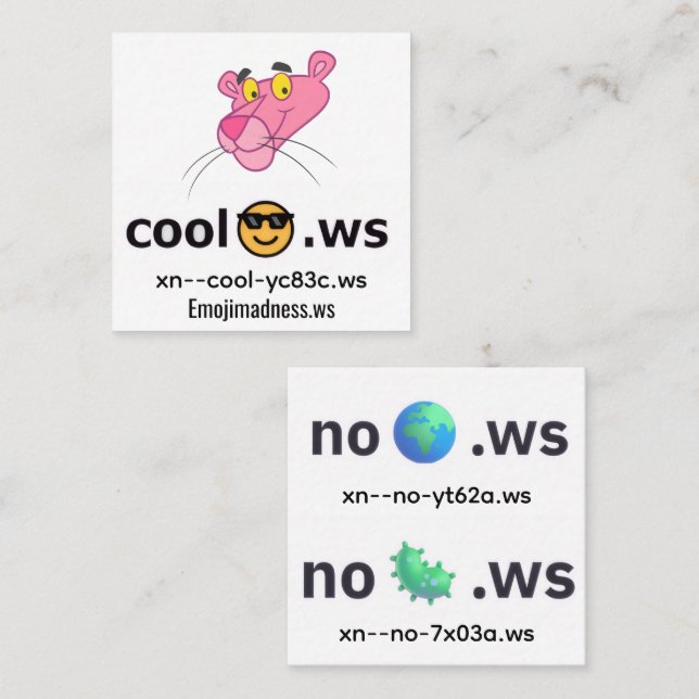 Tarjeta De Visita Cuadrada cool (Anverso / Reverso)