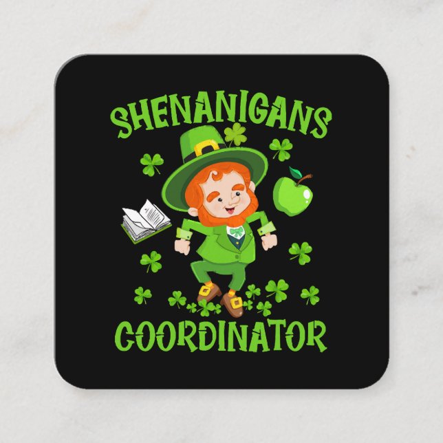 Tarjeta De Visita Cuadrada Coordinador de Shenanigans Profesor Gracioso St Pa (Anverso)
