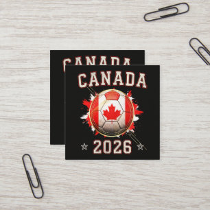 Tarjeta De Visita Cuadrada Copa Mundial de Fútbol de Canadá 2026