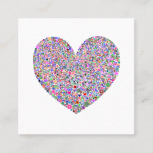 Tarjeta De Visita Cuadrada Corazón