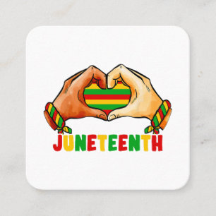 Tarjeta De Visita Cuadrada Corazón de Junetdecies