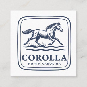 Tarjeta De Visita Cuadrada Corolla North Carolina Caballo Salvaje Corriendo A