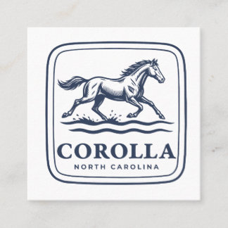 Tarjeta De Visita Cuadrada Corolla North Carolina Caballo Salvaje Corriendo A