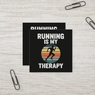 Tarjeta De Visita Cuadrada Correr Es Mi Terapia
