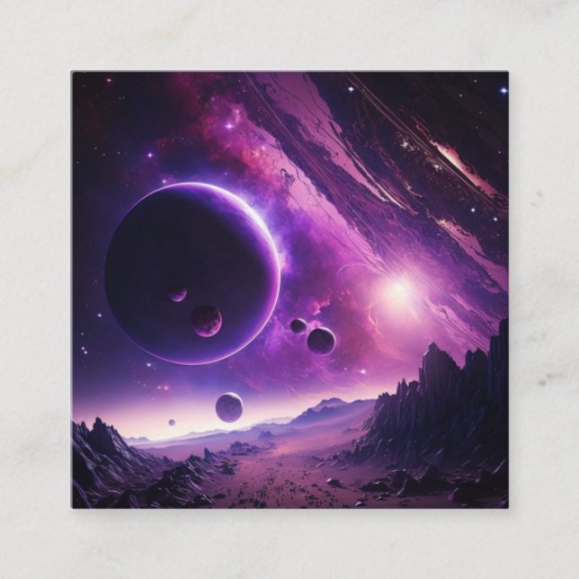 Tarjeta De Visita Cuadrada Cosmos Visitenkarte (Anverso)
