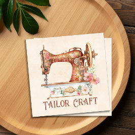 Tarjeta De Visita Cuadrada Costura y alteraciones - Arte de estilo vintage